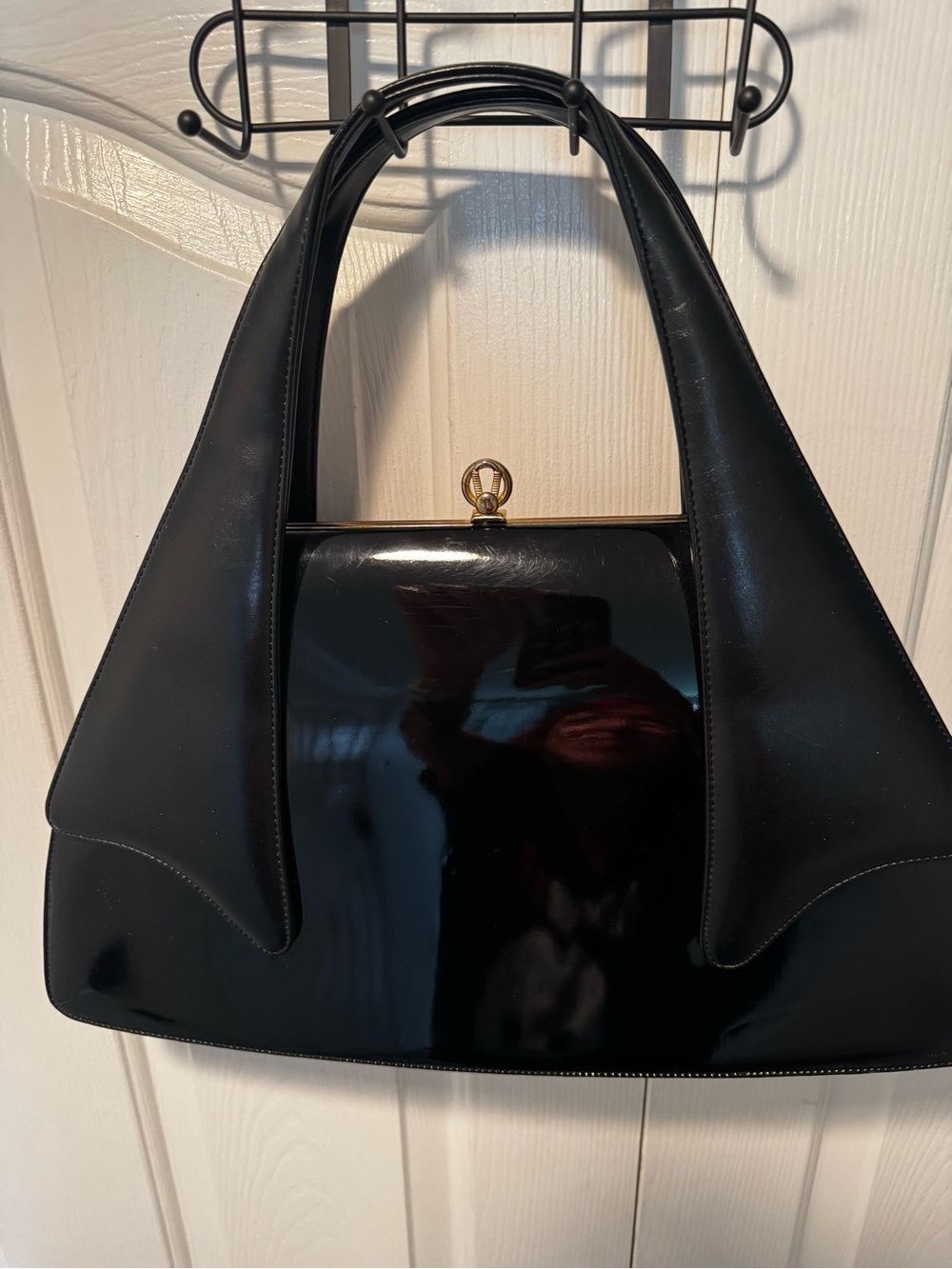 Vintage Bags by Francois California Black Mod Frame Handbag